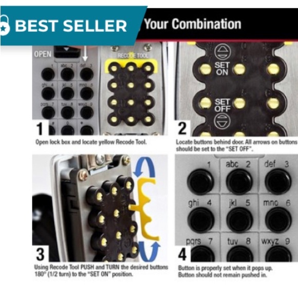 š Combination Wall-Mount Lock Box w/ push button key pad - Picture 9 of 14